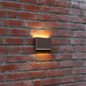 Модерна външна стенна лампа ръждяво кафява 17,5 см с LED IP65 - Batt
