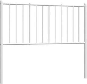 350960 vidaXL Метална резервна табла за легло, бяла, 100 см