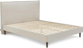 Бежово тапицирано двойно легло с решетка 180x200 cm Sary - Bobochic Paris