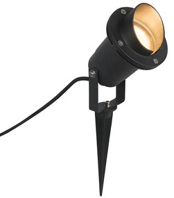 Градински прожектор шип Spot черен с кабел и щепсел IP65 - Done