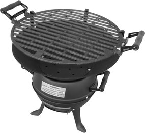 Чугунено барбекю Master Grill MG630, 35.5cm, Регулиране на височина, Черен