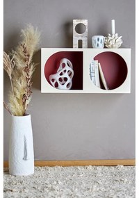 Червена/бяла стенна библиотека 30x60 cm Graphia – Bloomingville