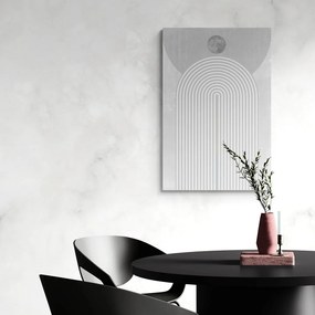 Картина на платно – Модерна сива дъга Mid-Century