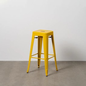 Жълти метални бар столове в комплект 2 бр. (височина на седалката 76,5 cm) – Ixia
