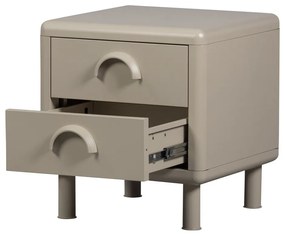 Бежово метално нощно шкафче Rune – WOOOD