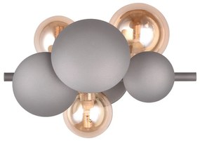 Стенна лампа в сиво-златист цвят Bubble - Trio Select