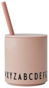 Розова бебешка чаша Eat &amp; Learn - Design Letters