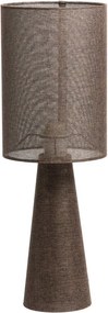 Кафява настолна лампа с текстилен абажур (височина 58 cm) Micky – Light & Living