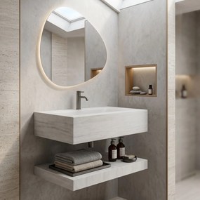 Стенна мивка с рафт Rea Apollo Muralto Roma 70