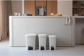 Кош за боклук с педал Brabantia StepUp 1008483, 25 л, Екологични материали, Голям отвор, Светлосив