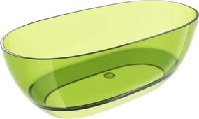 Mexen Pure лайм свободностояща прозрачна вана 170 x 80 см, хромиран затвор - 58071708012