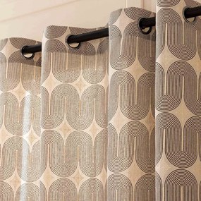 Черно/бежово перде 140x240 cm Ondine – douceur d'intérieur