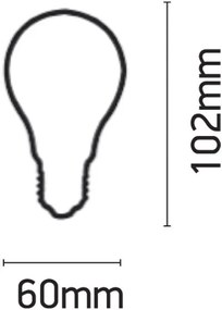 Лампа LED Filament InLight E27 A60 8W 2200K Dimmable