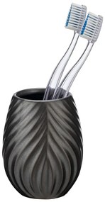Антрацитна керамична чаша за четки за зъби Idro – Wenko
