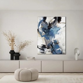 Картина с ръчно рисувани елементи 90x120 cm Blue Vibes – Malerifabrikken