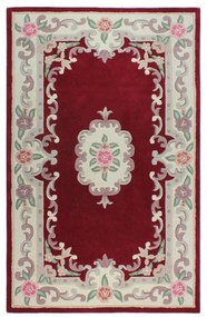 Червен вълнен килим , 120 x 180 cm Aubusson - Flair Rugs