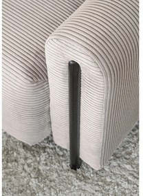 Бежов сгъваем/с място за съхранение диван от рипсено кадифе 244 cm Arcadova – ELTAP