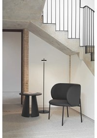 Черен фотьойл от изкуствена кожа Mogi - Teulat