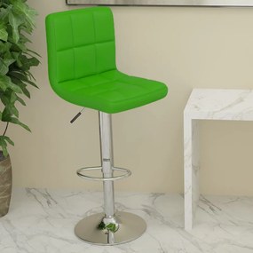 334228 vidaXL Бар табуретка, зелена, изкуствена кожа