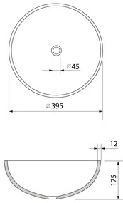 Черна стъклена кръгла мивка ø 39,5 cm Marac – Sapho
