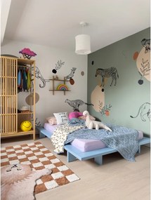 Светлосиньо двойно легло от масивен бор с включена подматрачна рамка 180x200 cm Japan – Karup Design