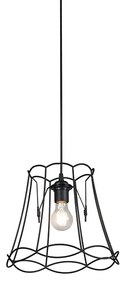 Ретро висяща лампа черна 30 см - Granny Frame