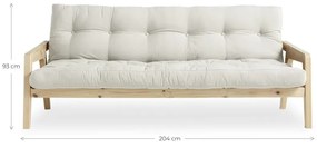 Бял разтегателен диван 204 cm Grab - Karup Design