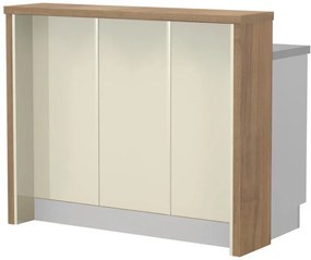 Островна кухненска пейка Modena-Length: 120 cm.-Beige-Pacific Wallnut