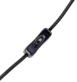 Арт Деко настолна лампа месинг с розово стъкло - Pallon