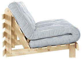 Бял/светлосин разтегателен диван 140 cm Roots - Karup Design