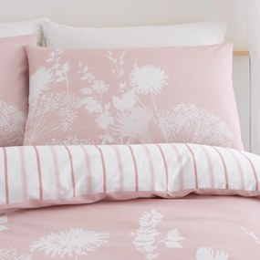 Розово и бяло единично спално бельо 135x200 cm Meadowsweet - Catherine Lansfield