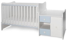 LORELLI Classic Трансформиращо се легло-люлка 190/72 см. MINI MAX БЯЛО/BABY BLUE