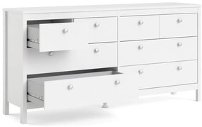 Бял нисък скрин 159x80 cm Madrid – Tvilum