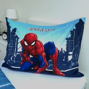 Синьо единично памучно детско спално бельо 140x200 cm Spider-man "Blue" – Jerry Fabrics
