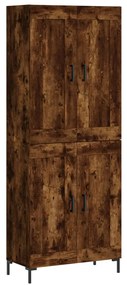 3199686 vidaXL Висок шкаф, опушен дъб, 69,5x34x180 см, инженерно дърво