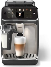 Кафеавтомат Philips EP5547/90 LatteGo, 1500W, 15 bar, 1.8 л, 20 напитки, Керамична мелачка с 12 нива, TFT, AquaClean, SilentBrew, AromaExtract, ExtraShot, Черен/Бежов