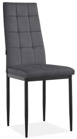 Антрацит кадифени трапезни столове в комплект от 2 бр. Becca – Støraa