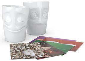 Комплект от 2 бели порцеланови чаши Cheery &amp; Baffled - 58products