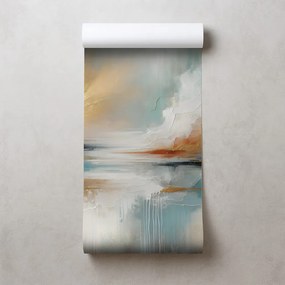 Тапет – Абстрактни златни и сини тонове