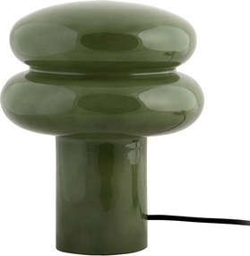 Зелена стъклена настолна лампа (височина 24 cm) Incesante – Leitmotiv