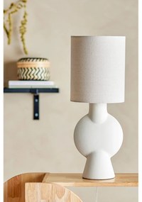 Бежова настолна лампа с текстилен абажур (височина 54,5 cm) Sergio – Bloomingville