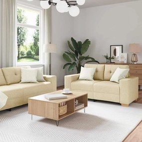 3324717 vidaXL Комплект дивани 2 pcs Крем 221 x 78 x 80 см. Тъкан