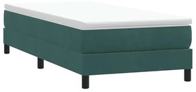 3315816 vidaXL Box Spring Легло без матрак Тъмнозелено 100x210 cm Кадифе