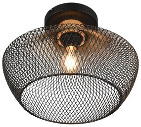 Черно осветително тяло за таван с метален абажур ø 35 cm Valeria – Trio