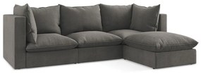 Тъмносив ъглов диван (десен ъгъл) Manao – Makamii
