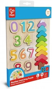 Дървен пъзел, Hape, цветове и форми, 9 части