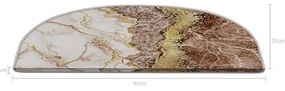 Светлокафяво-кремави стъпала за стълби в комплект от 16 брояя 20x65 cm Golden Marble - Vitaus