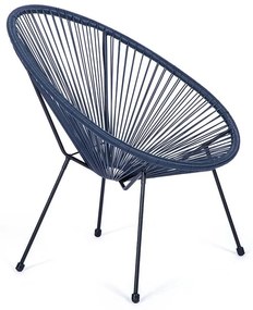 Син градински стол от изкуствен ратан Avocado - Bonami Selection