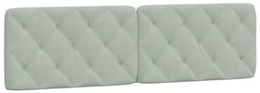 374739 vidaXL Мека табла за легло, светлосива, 180 см, кадифе