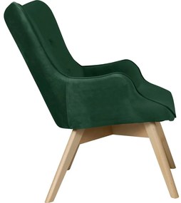 Тъмнозелено кадифено кресло Niko – Ropez